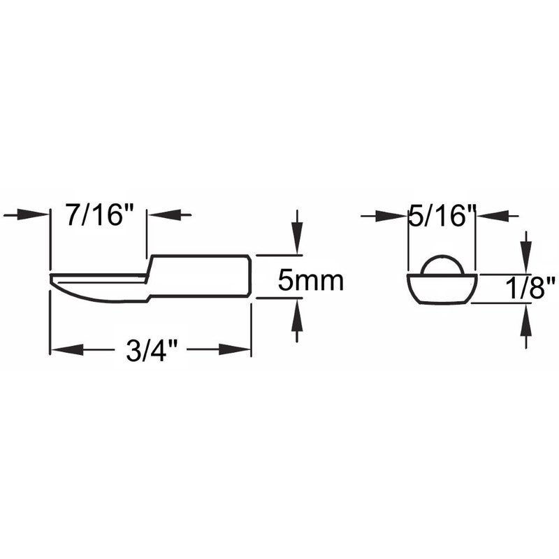 Desunia 5mm "Spoon" Style Cabinet Shelf Support Pegs | Black | Package of 25 - Image 4